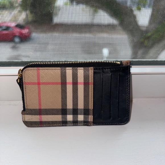Burberry Check and Leather Zip Card Case - Picture 2 of 6